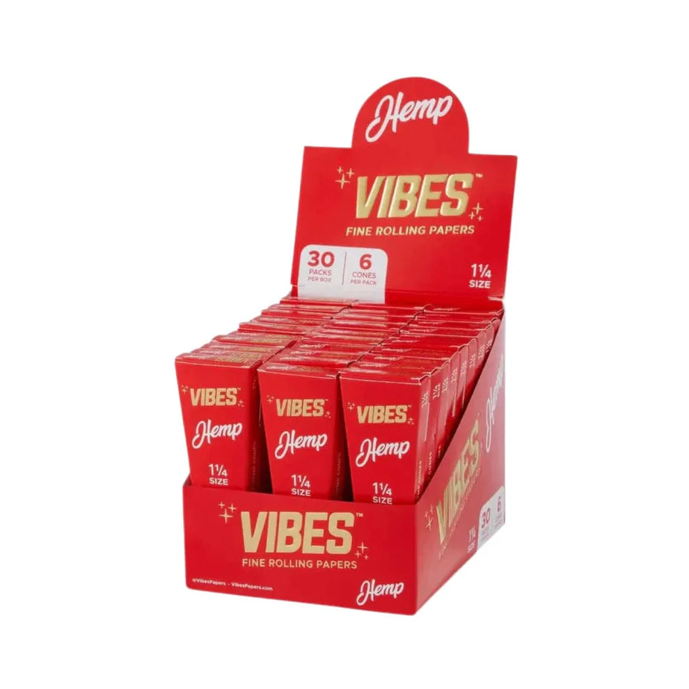 VIBES PAPERS 50PK 1-1/4- HEMP RED