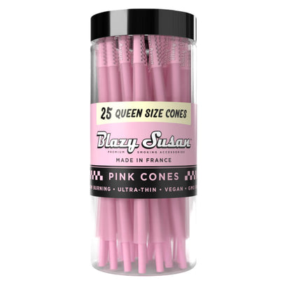 BLAZY SUSAN QUEEN SIZE CONES PINK JAR - 25CT