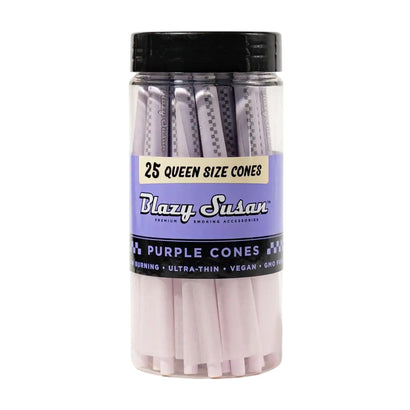 BLAZY SUSAN QUEEN SIZE CONES PURPLE JAR - 25CT