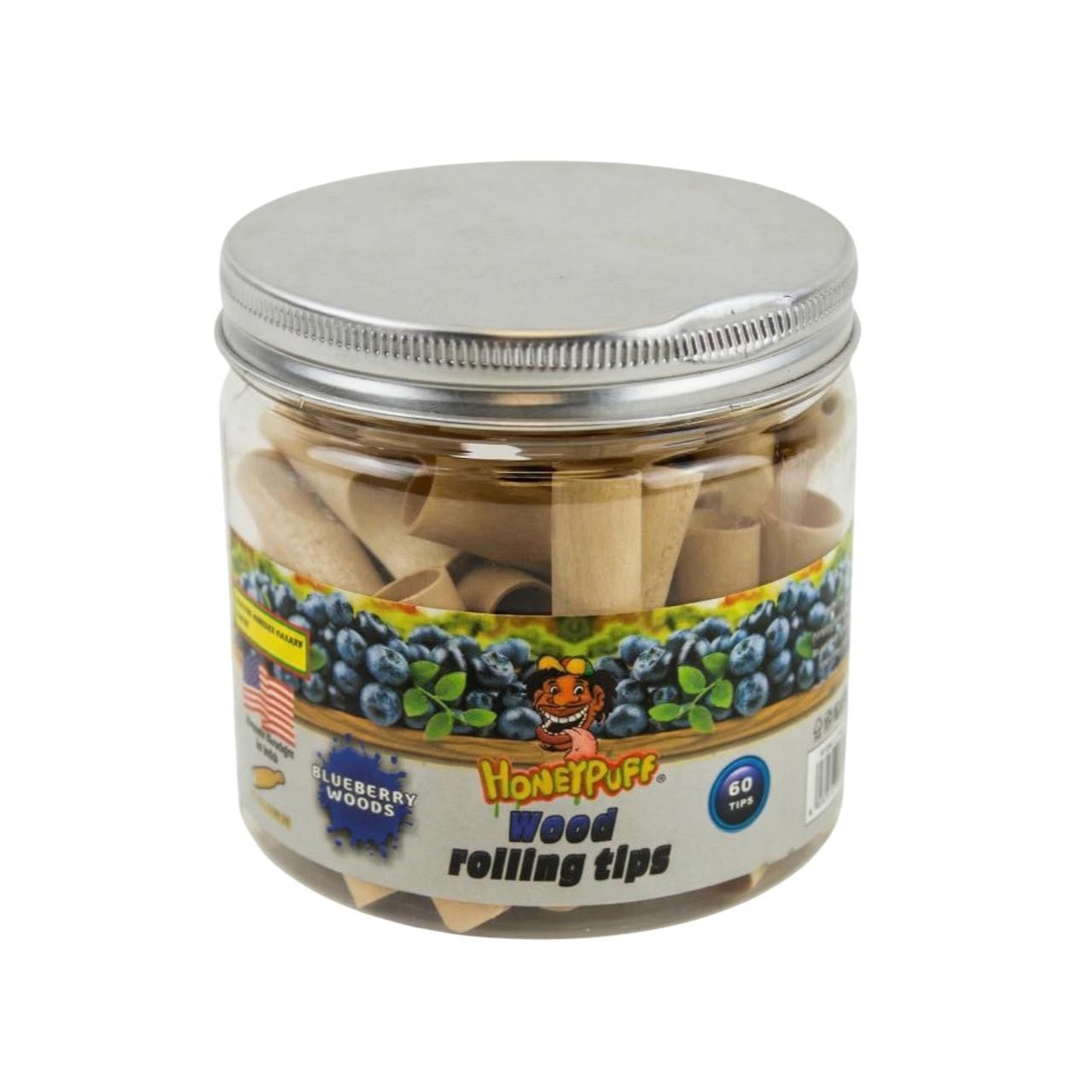 HONEYPUFF WOOD ROLLING TIPS JAR 60CT