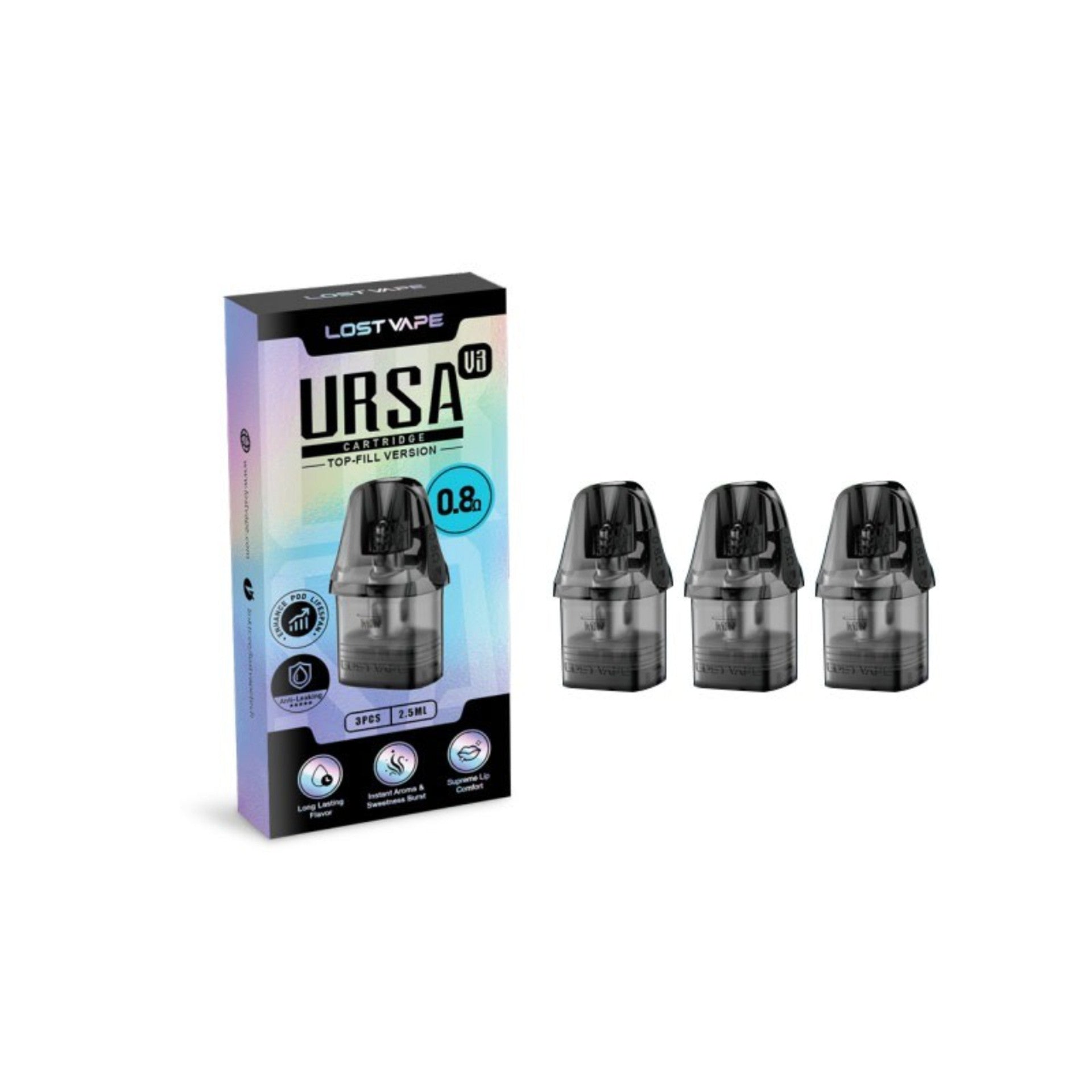 Lost Vape Ursa Replacement Pod V3 - (Pack of 3) Lost Vape Ursa Replacement Pod V3 - (Pack of 3)