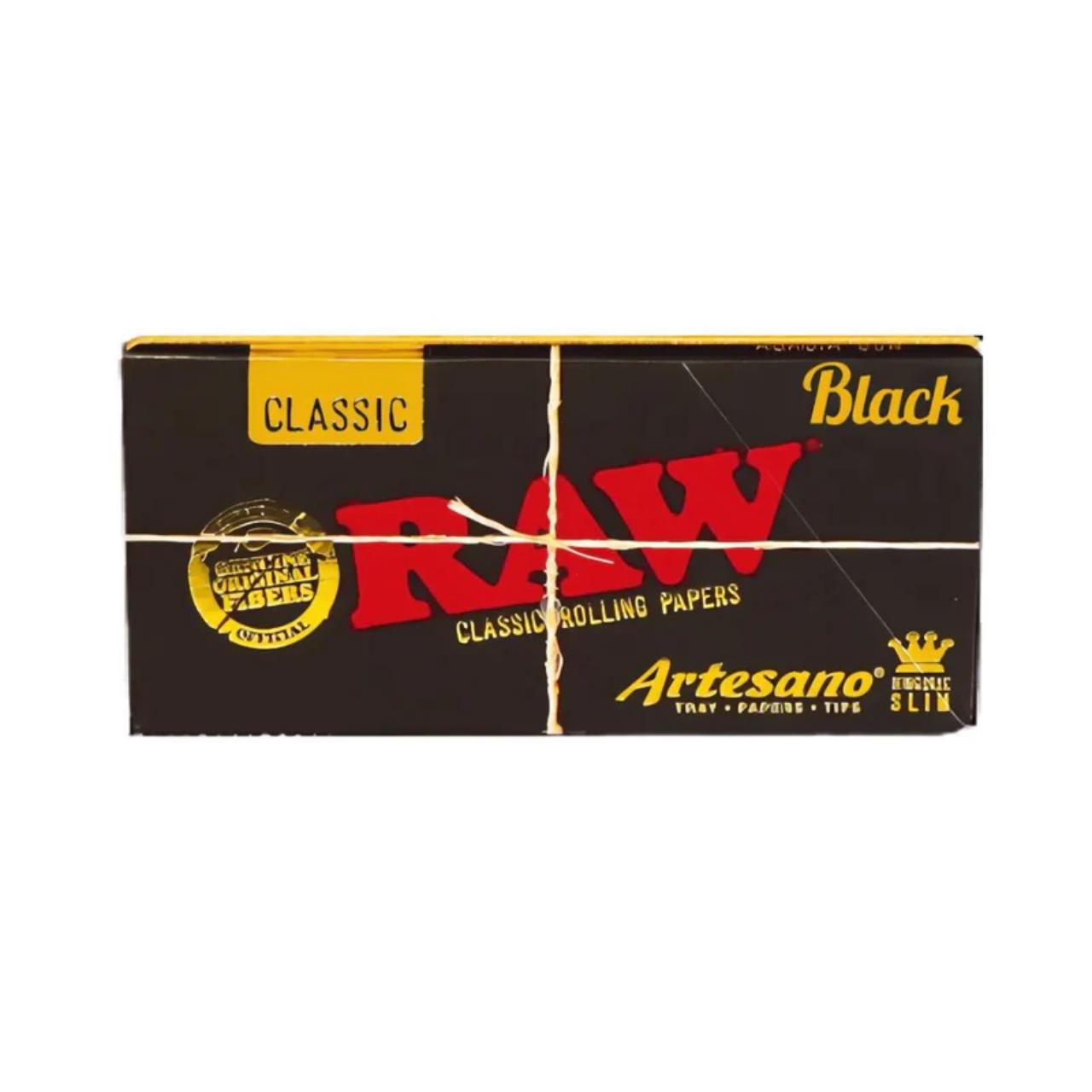 Raw Artesano King Size Slim Black Papers 1PK-1CT