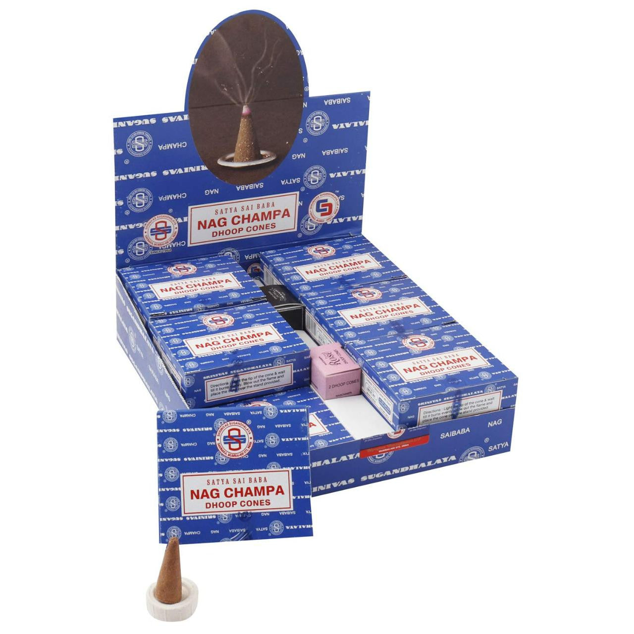 Satya Nag Champa Dhoop Cones 12PK