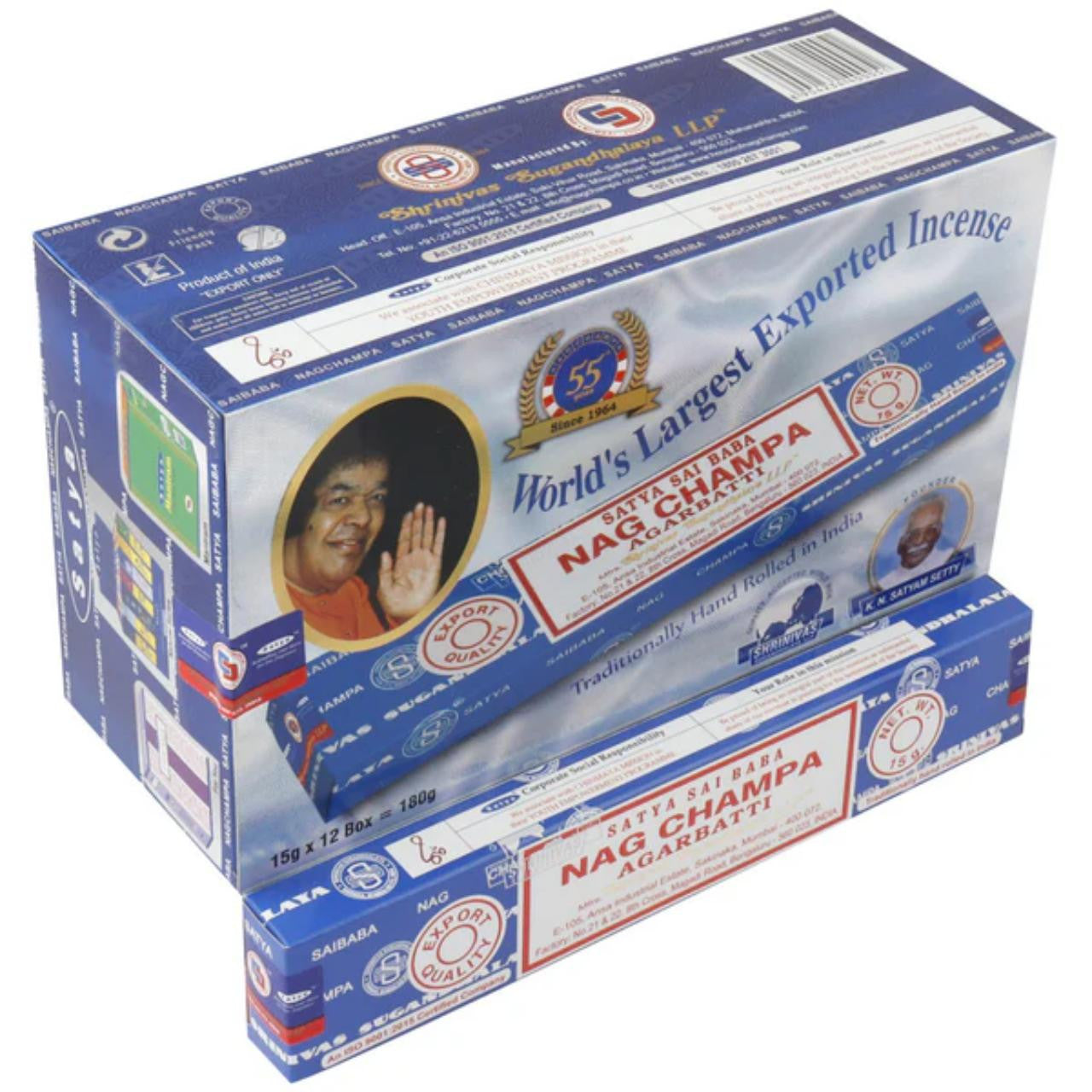 Satya Nag Champa Incense 15G X 12PK