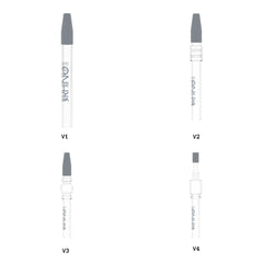White Rhino Quartz Dab Straw w/ Silicone Cap (25 Count Display)