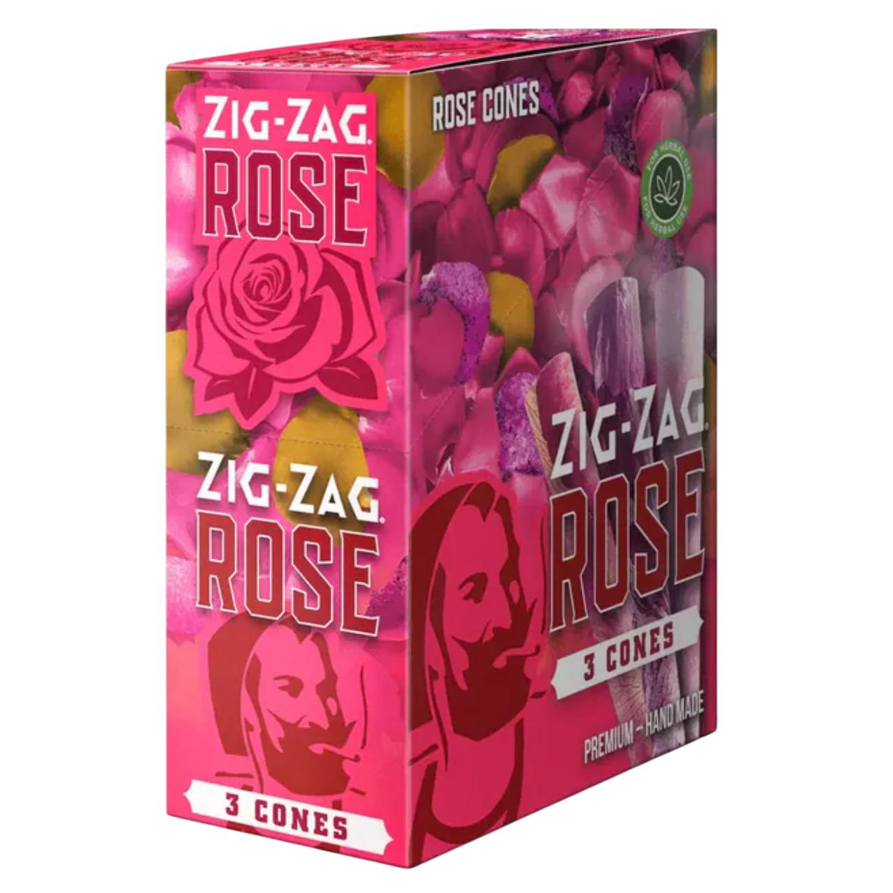 ZIG ZAG ROSE CONES - 8PK - 3CT