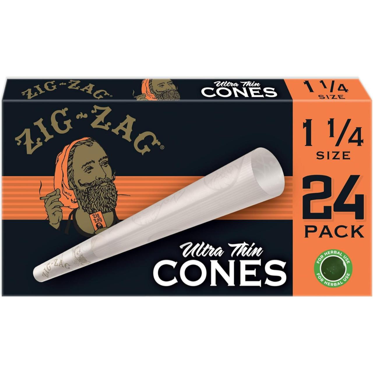 Zig Zag 1-1/4 Cones 1PK-24CT