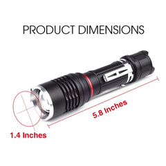 10W Rechargeable Flashlight with Blackcell BU1 Charger and 2 x 18650 Battery Media 1 of 6