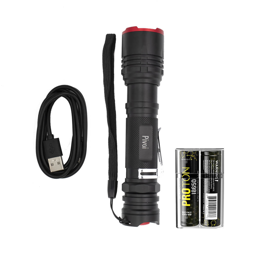 1000 Lumen IP44 Water Resistant Survival Flashlight with 18650Battery