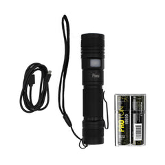 10W LED Rechargeable Flashlight with 18650 Battery