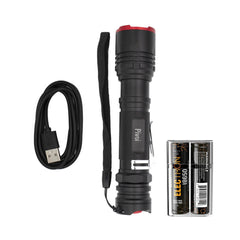 15W IP44 Water Resistant Tactical Flashlight with 18650 Battery
