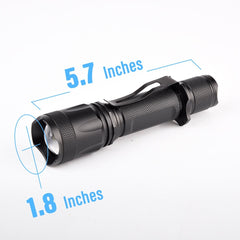 10W IP44 Water Resistant Flashlight with Blackcell BU1 Charger 2 x 18650 Battery
