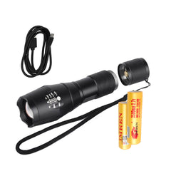 600 Lumens High Power Survival Flashlight with 18650 Battery