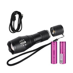 600 Lumens Metal Body Tactical Flashlight with 18650 Battery