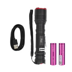 1000 Lumens Ultra Bright Water Resistant Flashlight with 18650 Battery
