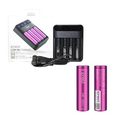 Efest LUSH Q4 Charger with 2 x 18650 (3500mAh) Battery