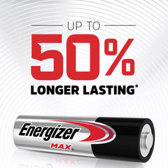 Energizer AA Batteries (24 Count), Double A Max Alkaline Rechargeable Batteries