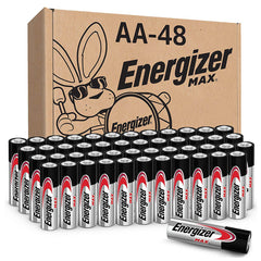 Energizer AA Batteries (48 Count), Double A Max Alkaline Rechargeable Batteries