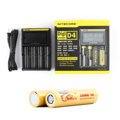 Nitecore D4 Digicharger with 2 x 18650 (3500mAh) Battery
