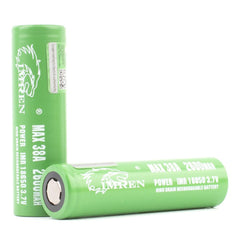 Imren 18650 2600mAh 38A 3.7v Flat Top IMR Rechargeable Batteries - Pack of 2