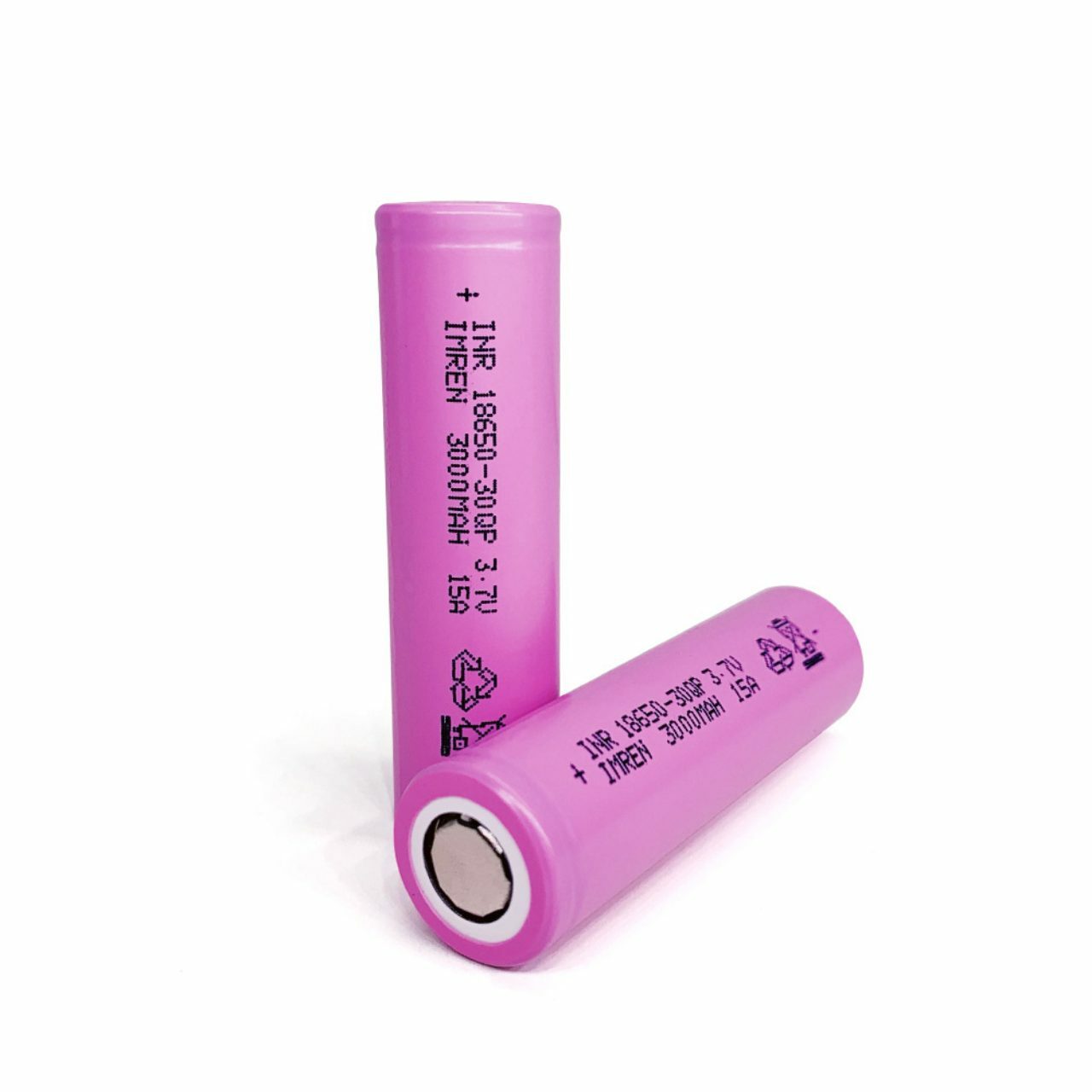 Imren (Pink) IMR 18650 30QP (3000mAh) 15A 3.7v Battery Flat-Top - 1 Pack