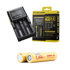 Nitecore D2 Digicharger with 2 x 18650 (3500mAh) Battery