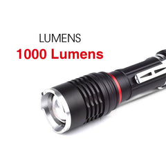 1000 Lumens Super Bright Flashlights with 2 18650 Battery