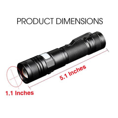 10W LED Flashlight with Blackcell BU1 Charger and 2 x 18650 Battery