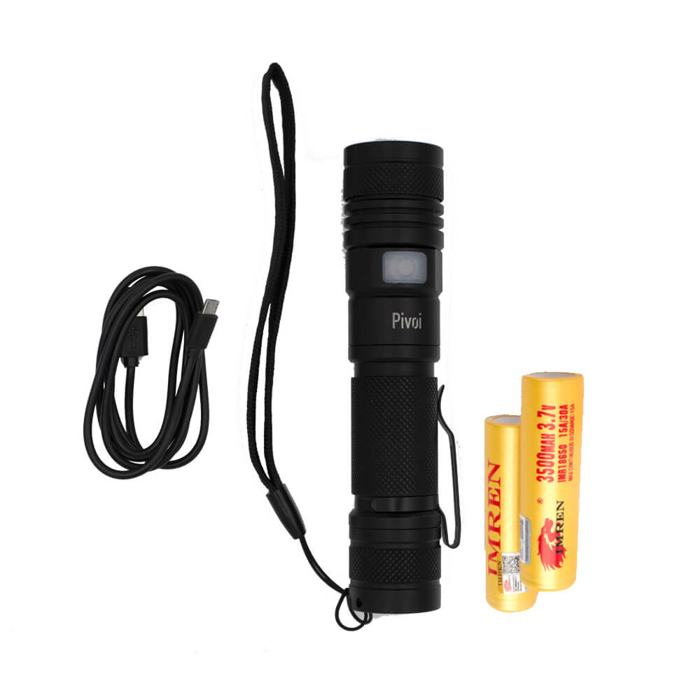 Rechargeable Metal Body tactical Flashlight with 18650 Battery