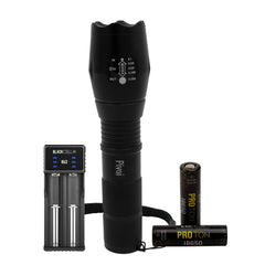 10W Rechargeable Flashlight(600 Lumen) with BU2 Charger and 2 x 18650 Battery