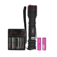 15W IP44 Water Resistant Flashlight with Efest LUC V4 Charger and 2 x 18650 Battery