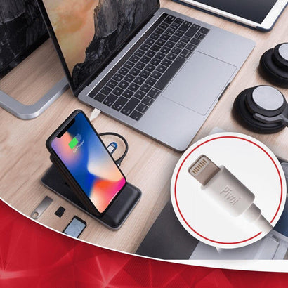 Pivoi MFI Certified USB to Lightning Cable Compatible with Apple Devices 1M, 3-Pack  (White)