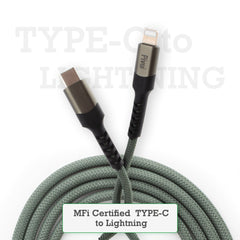 Pivoi MFI Certified Type-C to Lightning Cable 1M Green