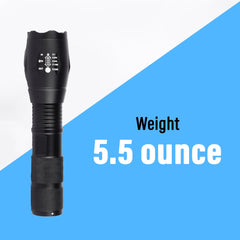Pivoi 10W LED Tactical Rechargeable Zoom focus Flashlight 